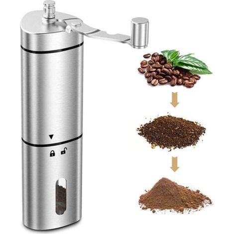 Bardusch-Moulin à café manuel à cône, moulin à café à meules en acier inoxydable, petit moulin à café et à épices réglable (1/4)