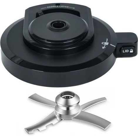 Couvercle extérieur avec palette pour sorbetière Ninja NC301 NC300, couvercle de remplacement réutilisable sans BPA, accessoire Creami compatible avec les séries Ninja NC299AMZ/NC301/NC300/NC201/NC101 (1/4)