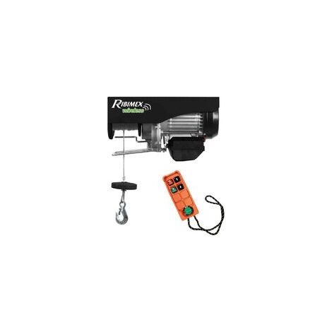 Ribimex – Palan électrique 400/800kg – Télécommande – Moteur monophasé 230V – Vitesse 8 m/min simple – Câble acier avec crochet mousqueton (1/6)