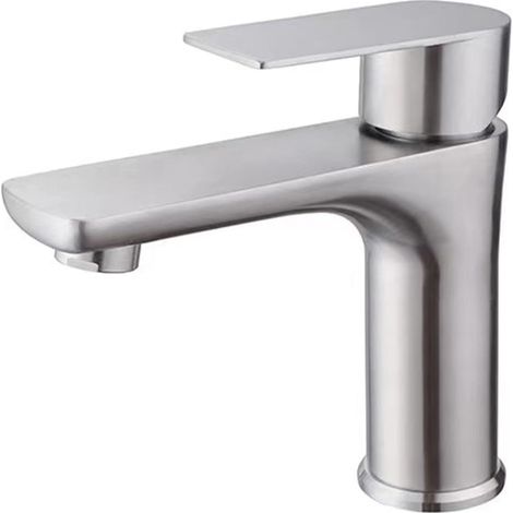 Mitigeur de lavabo, inox 304, eau chaude/froide, pour vasque (1/5)