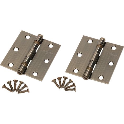 Universelles Scharnier 75x75x2,0 mm, patiniert, 2er-Set