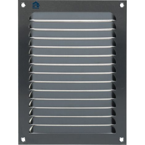 Grille à persienne 436 largeur 150mm hauteur 200mm anodisé argent - RENSON - 16253