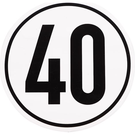 Rýchlostná nálepka 40 km/h, 200 mm