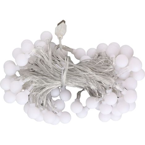 Guirlande lumineuse LED chaleureuse 1,8 cm, décoration extérieure pour tente, camping, tonnelle, ambiance féerique. (1/5)
