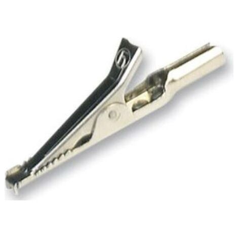 Pince crocodile fine 4 A argent Hirschmann Test & Measurement 930120000 Plage de serrage max.: 10 mm (1/4)