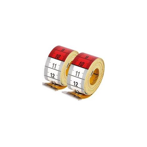2 PCS Mètres à Ruban pour Couturier double face, Metre de Couturiere Doux 1,5 m 60 Pouce sur Mesure Couturière Tissu Règle (2 Pièces) (1/5)