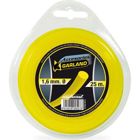 Fil nylon pour débroussailleuses Garland - talla Ø 1,6 mm x 25 m. (1/2)