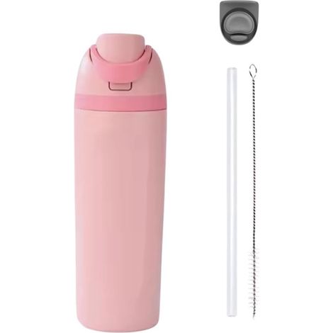Borraccia termica in acciaio inox da 700 ml, a prova di perdite, senza BPA, colore rosa. (1/4)