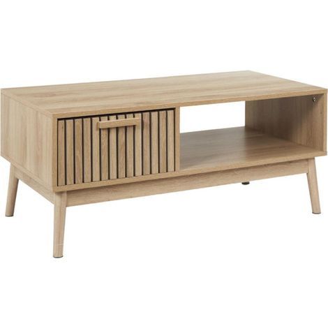 Table Basse Avec Tiroir "Klaus" 100cm Marron (1/5)