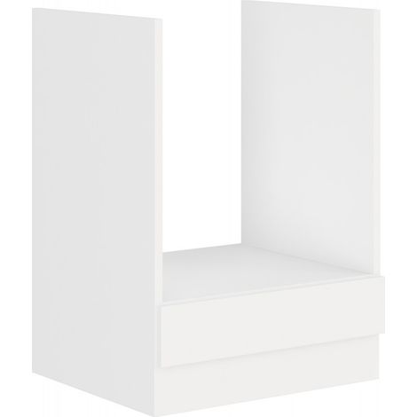 EKO White Herdunterschrank 60 Weiss matt Küchenzeile Küchenblock Einbauküche (1/2)