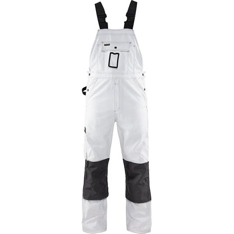Cotte de travail à bretelles pour peintre 2611 - Blanc/Gris foncé 42L