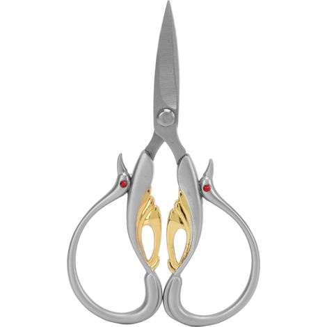 Ciseaux artisanaux vintage style rétro, lames en acier inoxydable haute précision, coupe rapide et polyvalente, idéaux pour bricolage, scrapbooking et travaux manuels. (1/5)