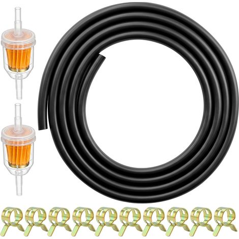 Tuyau de Carburant 5mm 2m avec 2 Filtres 10 Colliers de Serrage (1/5)