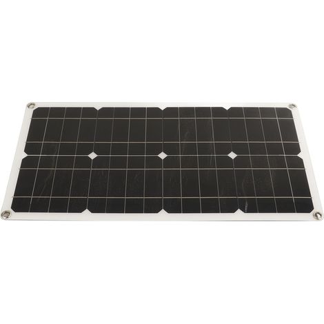 Panneau solaire 25W, étanche IP65, adaptatif 12V/24V, haute puissance, protection contre la surcharge, convient aux camping-cars, voitures, bateaux, remorques, contrôleur 10A. (1/5)
