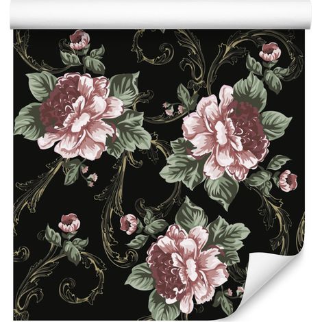 Carta da parati con fiori in fiore per soggiorno e camera da letto, 50x1000 cm (1/5)
