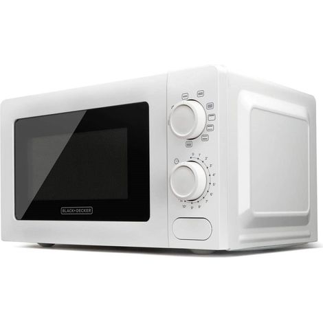 Black and Decker BXMZ700E Mikrowellenherd Weiß Mikrowelle mit Grill Flache Oberfläche 20 l 700 W (1/5)