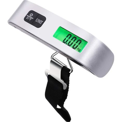 KLVGTIFS PU - Balance numérique avec capteur de température et chariot d'orientation pour suspendre vos bagages, vos voyages, vos loisirs,argent (1/4)
