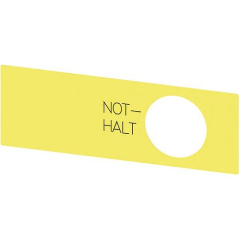 Siemens 3SU1900-0BE31-0AT0 3SU19000BE310AT0 Bezeichnungsschild (B x H) 112 mm x 38 mm NOT-HALT Gelb (1/3)