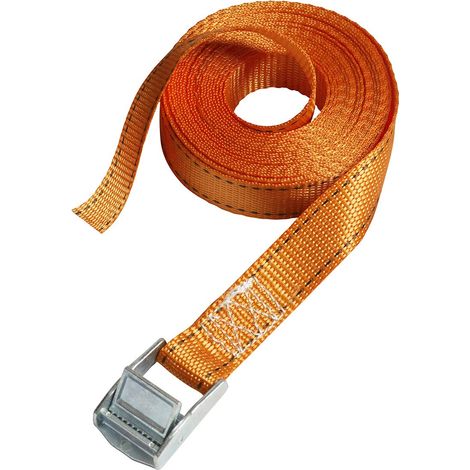 Master Lock 3212EURDAT Cinghia con Fibbia in Zama, Arancio, 5 m x 25 mm (1/4)