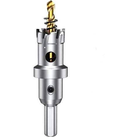 22mm Carbide Hole Saw, TCT Core Drill Bit with 1 Titanium Coated Pilot Drill Bit for Stainless Steel, Sheet Metal… (1/5)