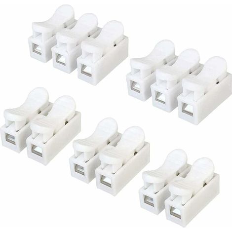 62 Pièces Set de Connecteurs à Ressort, Connecteur Fil Ressort Rapide, Terminal Rapide Autobloquant, Type Presse le Connecteur de Câble Rapide, Bornier de Connecteur de Fil (CH2 / CH3) (1/5)