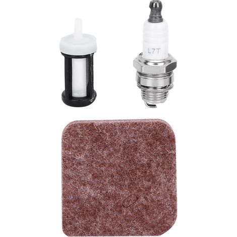 Kit de rechange 3 pièces filtre à air bougie filtre carburant plastique 6x6.2 cm pour Stihl FS38 FS45 FS46 FS55 HS45 FC55 OEM 4140-124-2800 (1/4)