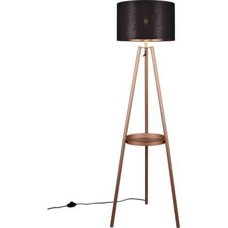 Lampadaire trois pieds design avec abat-jour tissu (1/5)