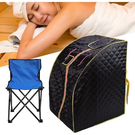 Cabine de sauna infrarouge à tourmaline 700 W, sauna domestique, cabine de fumigation par ondes lumineuses, sauna sec domestique, norme américaine 110 V (1/5)