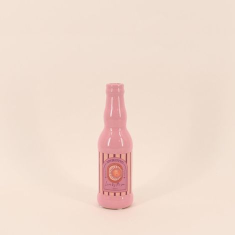 Vase bouteille soleil rose, H22cm (1/5)