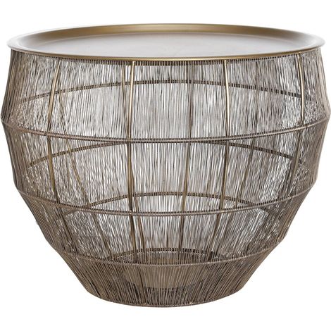 Table d'appoint en métal doré design moderne élégant - doré métallisé élégant (1/3)