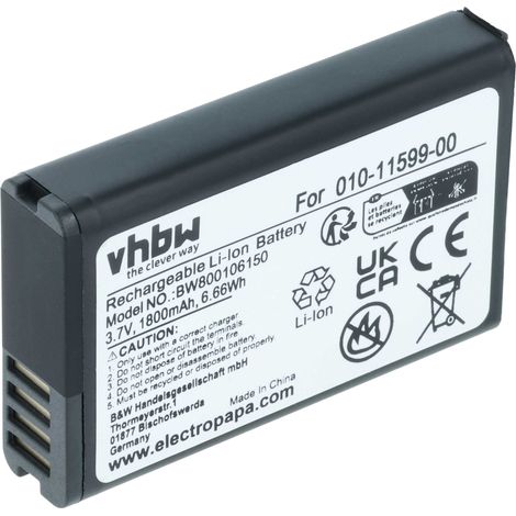 vhbw batteria compatibile con Garmin Montana 600, 600T, 600t Camo, 650, 650T, 680, 680T navigatore GPS (1800mAh, 3,7V, Li-Ion)