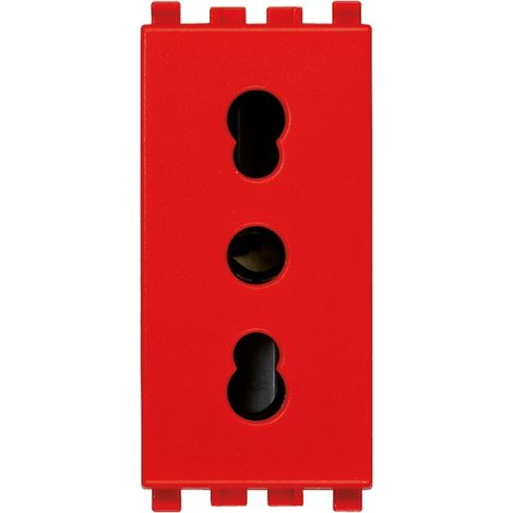 Presa 2P+T 16A P17/11 rosso Vimar Eikon 20203.R