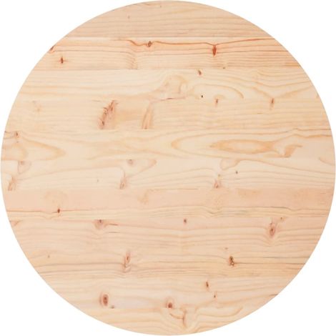 Dessus de table rond Ø60x3 bois de pin massif (1/5)
