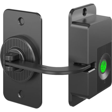 Serrure noire à empreinte digitale pour tiroir d'angle, verrou de sécurité pour enfants, serrure plane sans perçage, fermeture intelligente pour réfrigérateur家用防护