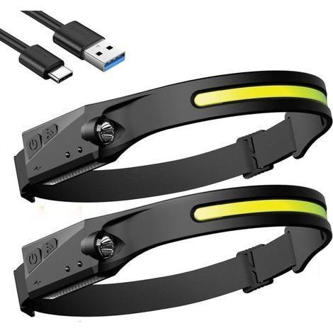 Rechargeable LED headlamp 600 lumens – 100 meter range – 230° beam angle – 5 modes – IPX4 waterproof for hiking and camping (1/5)