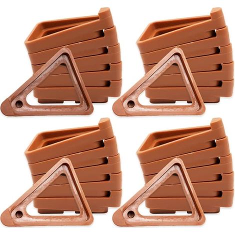 Ecleanfy - Lot de 24 supports de pots invisibles triangulaires pour plantes, adaptés à la terre cuite, pour petits et grands pots d'intérieur et d'extérieur. (1/3)