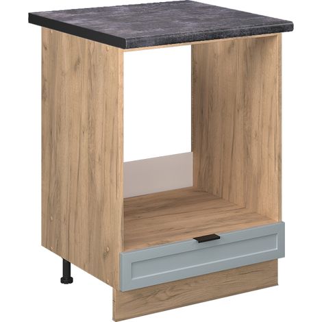 Herdumbauschrank Fame-Line, Hellblau-grau, 60 cm , AP Anthrazit, Vicco