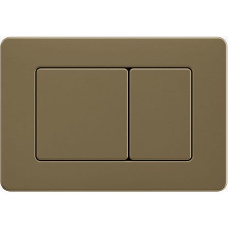 Kroos – Plaque de commande WC en acier inoxydable – Finition doré brossé – Mécanisme à double touche – Installation sans outil (1/2)