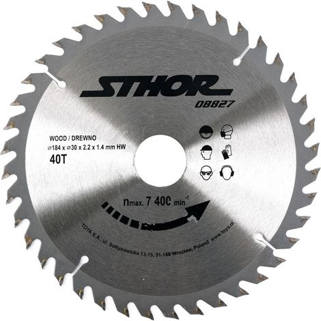 Hartmetall-Kreissägeblatt 184x40x30 08827 STHOR (1/3)