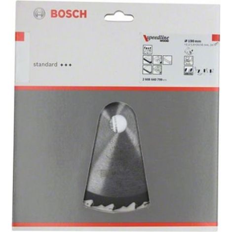 Bosch  PRO  Wood  hoja  de  sierra  circular  190  x  2,4  x  20  mm  -  2608640799