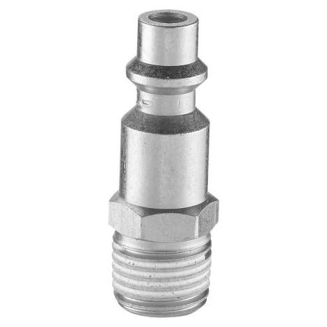 Prevost – Embout raccord rapide pneumatique G 1/4 mâle – Acier traité – Lot de 2 – ISO B6 – Pression nominale 10 bars