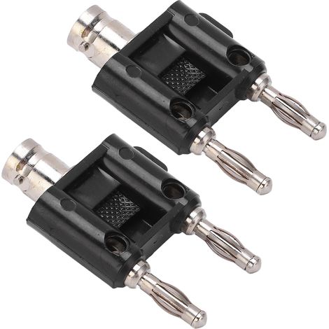 2PCS Connecteur Banane BNC Femelle 4mm vers Double Rangée Prise Adaptateur J.20022 (1/5)