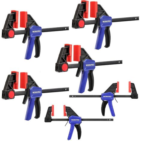 Einhandzwingen Set 6tlg 150mm 4 Klassik 2 Mini Spannkraft 68kg 22,5kg (1/5)