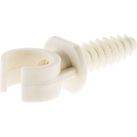 Zenitech – Lot de 10 clips avec chevilles Ø16mm – Fixation solide pour câbles – Installation simple sur supports variés – Couleur blanche