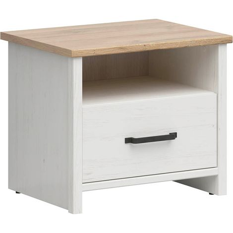 Comodino 1 cassetto Aksel bianco 47,5cm (1/5)