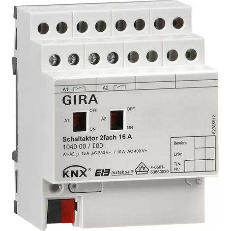 Schaltaktor 2fach 16A, EIB (1/2)