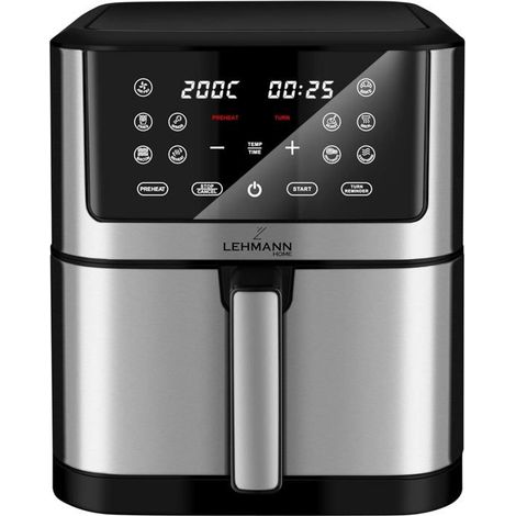 Friteuse à air chaud sans huile - 10 programmes - Écran tactile - Gris - 8L 1800W (1/5)