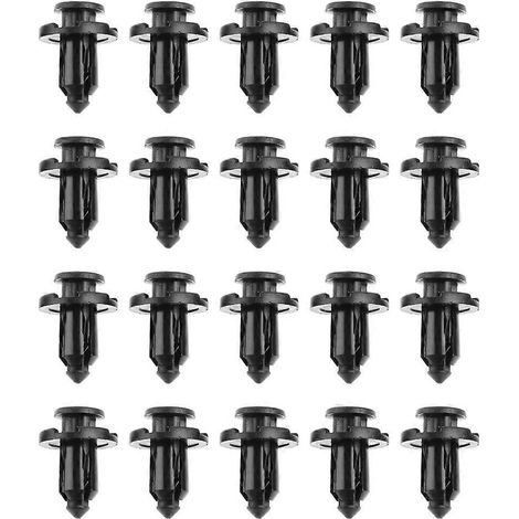 20 rivets de fixation en plastique noir de 10 mm pour ailes de voiture, clips de maintien, pour sous-marin (1/5)