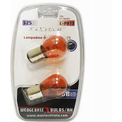 TRADE SHOP - Lampadine Di Posizione 12v 21/5 Watt S25 Lampadine Ultra Luminose Ricambio Auto - (1/2)