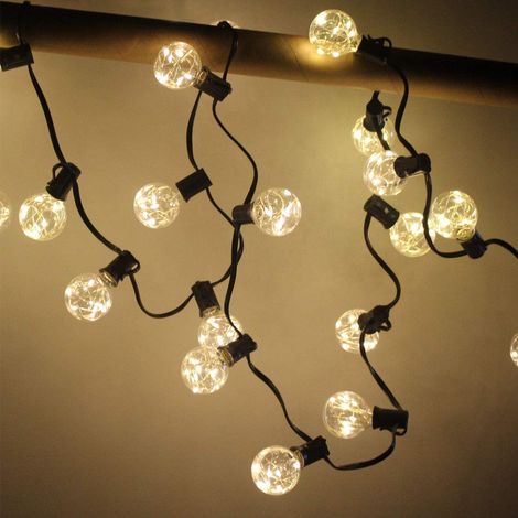 Catenaria di lampadine da esterno White 7,5m per 15 bulbi (1/4)